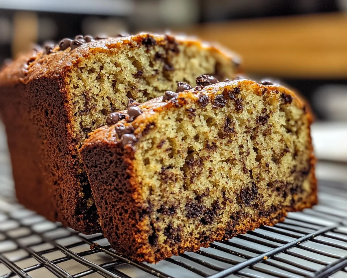 Banana Bread Recipe: Salted Dark Chocolate Chip Banana Bread in 35 Minutes