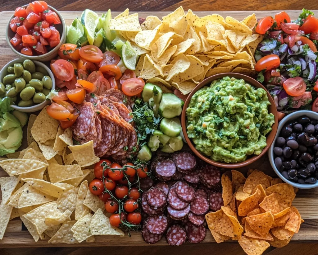 Charcuterie Board: Loaded Guacamole and Chip Cinco de Mayo Board in 20 Minutes