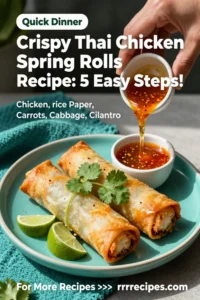 Crispy Thai Chicken Spring Rolls Recipe: 5 Easy Steps!