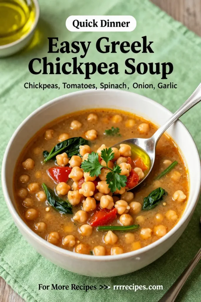 Easy Greek Chickpea Soup (Revithia)