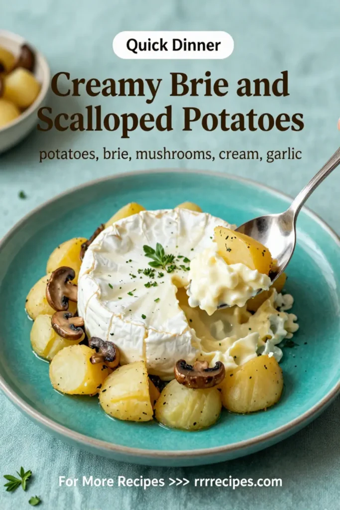 Scalloped Potatoes: Creamy Brie and Mushroom Scalloped Potatoes in 40 Minutes