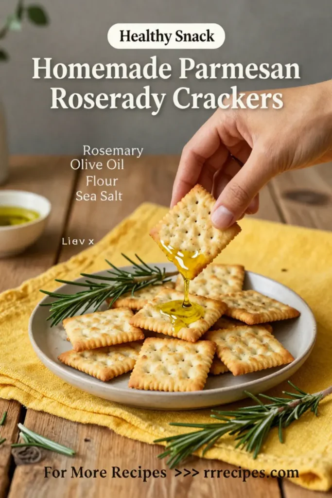 Homemade Parmesan Rosemary Crackers