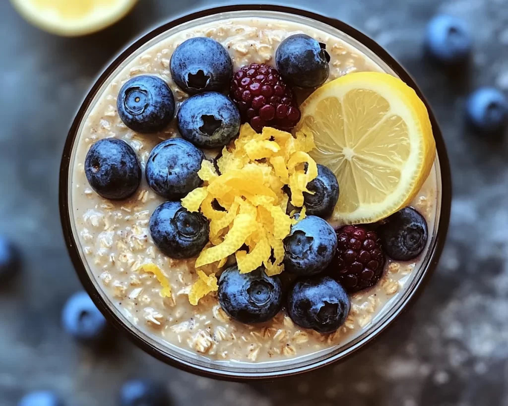 Overnight Oats: Blueberry Muffin Overnight Oats With Lemon Zest in 5 Minutes