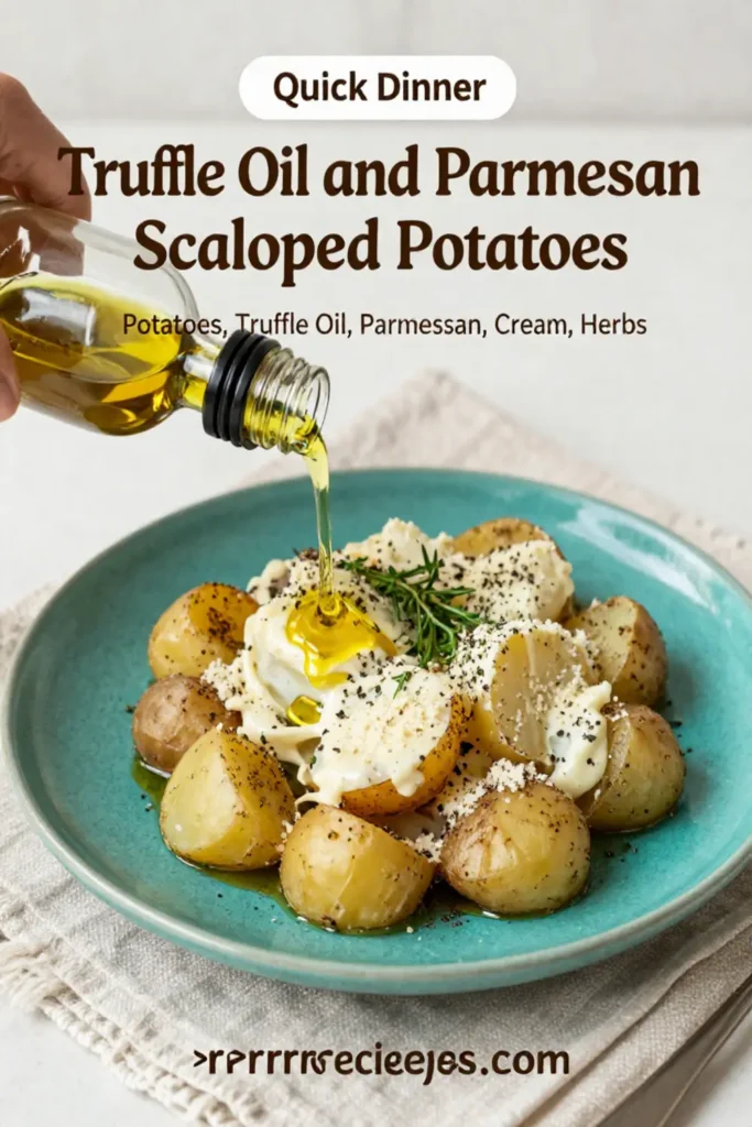 Scalloped Potatoes: Truffle Oil and Parmesan Scalloped Potatoes in 40 Minutes