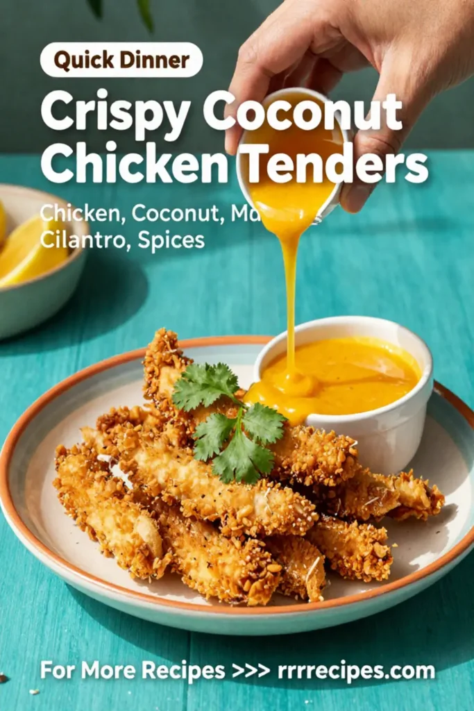 Chicken Recipes: Crispy Coconut Chicken Tenders With Mango Dipping Sauce in 25 Minutes