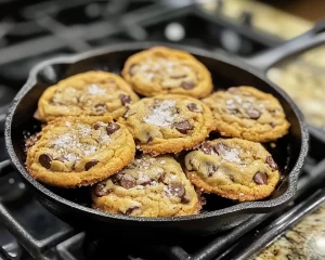 Chocolate Chip Cookies: Sea Salt Brown Butter Chocolate Chip Skillet Cookie in 25 Minutes