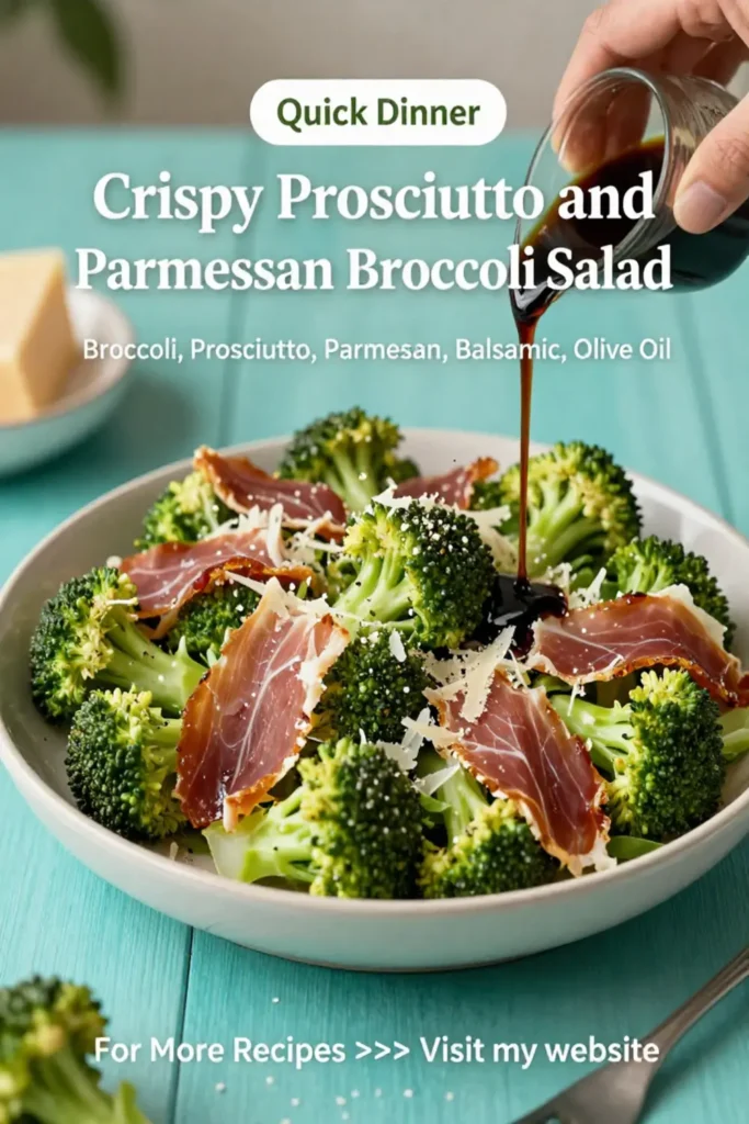 Broccoli Salad: Crispy Prosciutto and Parmesan Broccoli Salad in 15 Minutes