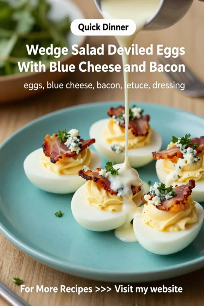 Deviled Eggs: Wedge Salad Deviled Eggs With Blue Cheese and Bacon in 20 Minutes