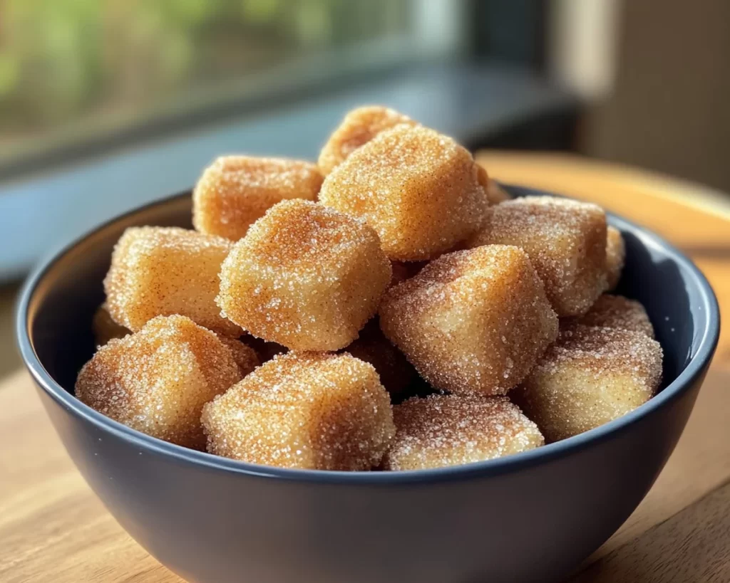 Dessert Recipes: Air Fryer Cinnamon Sugar Churro Bites in 15 Minutes