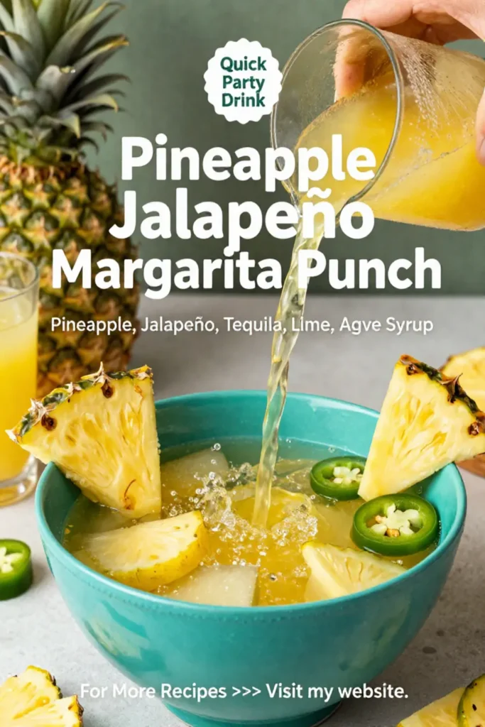 Cinco de Mayo: Pineapple Jalapeño Margarita Punch for Cinco de Mayo in 10 Minutes