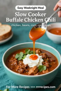 Slow Cooker Buffalo Chicken Chili