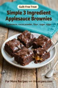Simple 3 Ingredient Applesauce Brownies