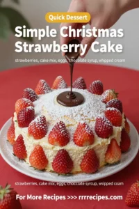 Simple Christmas Strawberry Cake