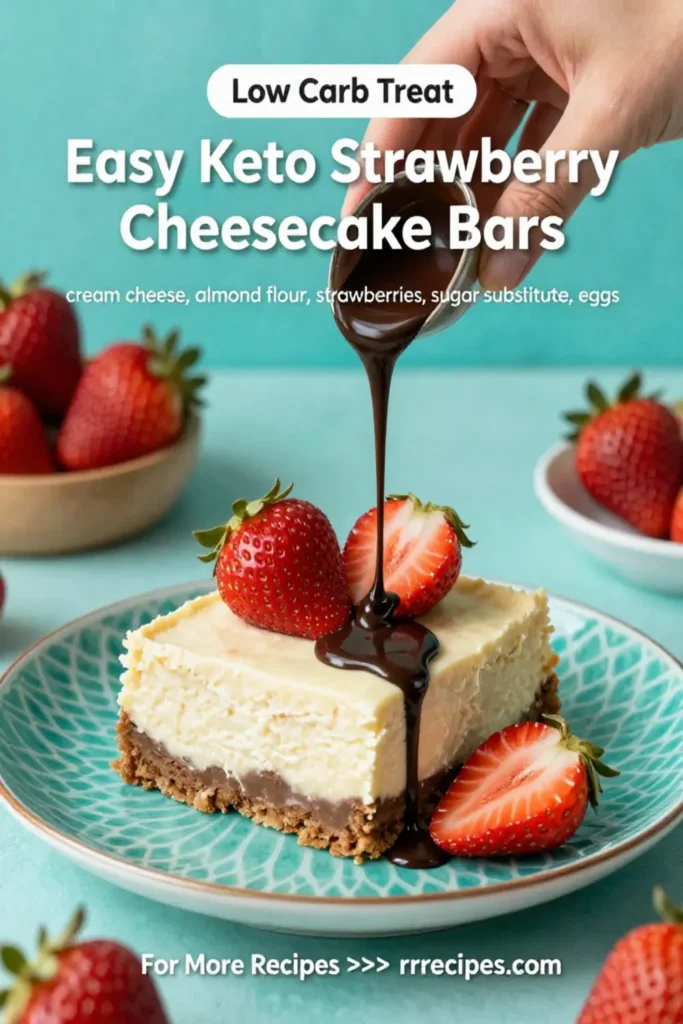 Easy Keto Strawberry Cheesecake Bars