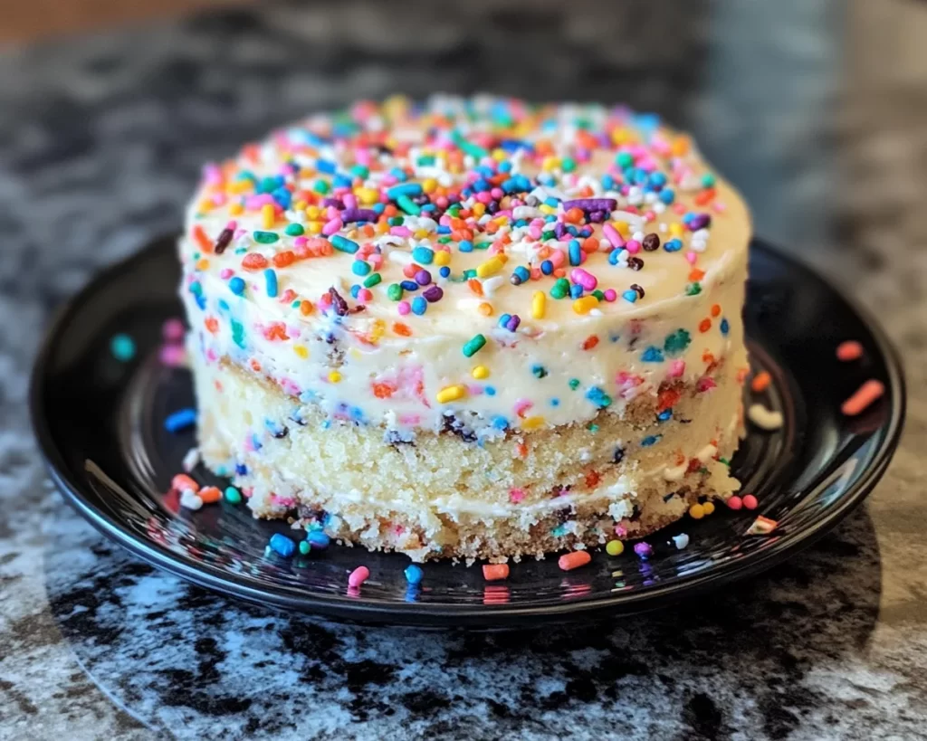 Birthday Cake: Funfetti Cookies and Cream Birthday Cake in 45 Minutes
