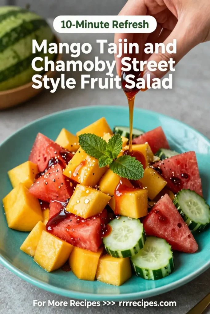 Fruit Salad: Mango Tajin and Chamoy Street Style Fruit Salad in 10 Minutes
