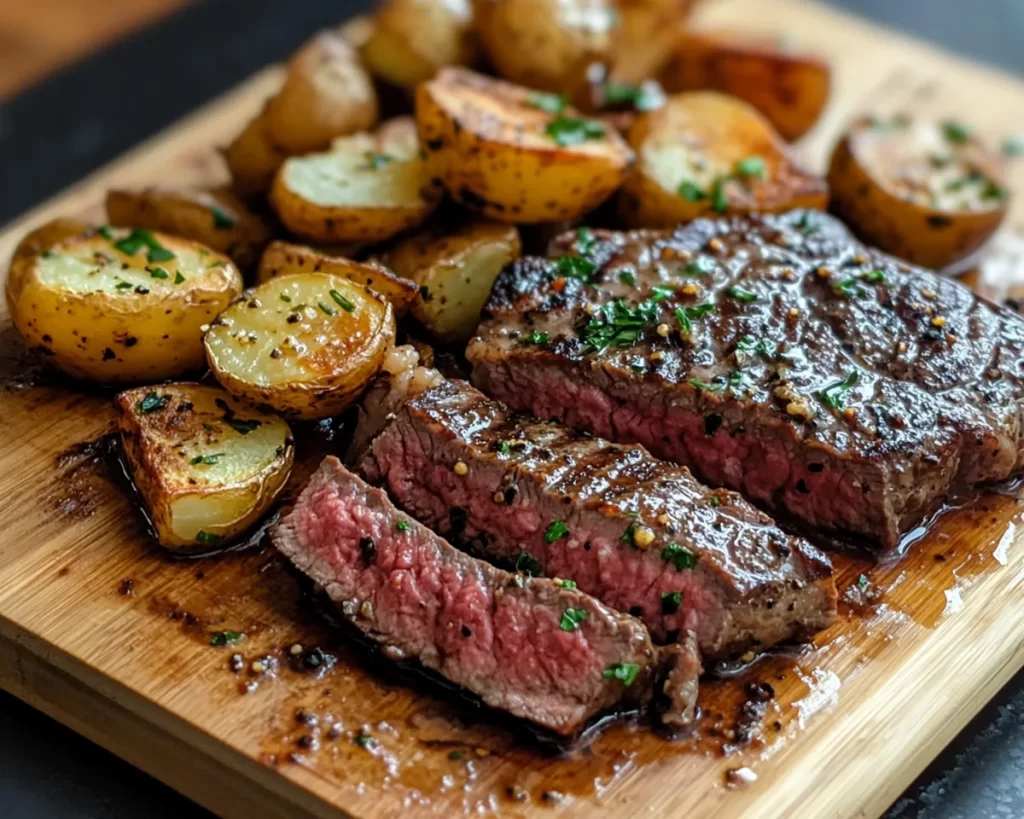 Recipes: One Pan Garlic Butter Steak and Potatoes in 25 Minutes