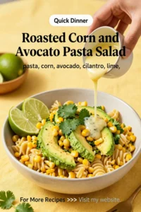 Pasta Salad: Roasted Corn and Avocado Pasta Salad With Cilantro Lime in 20 Minutes