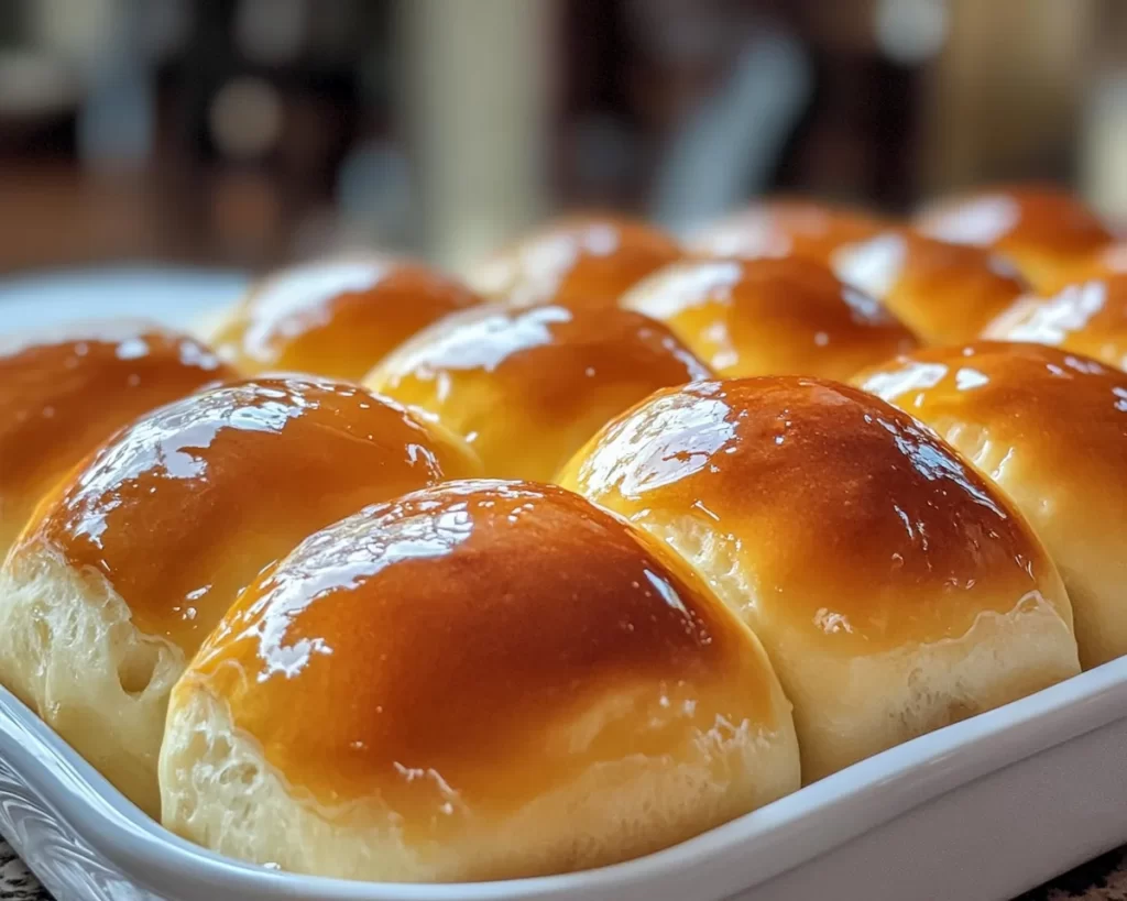 Easter Side Dishes: Glazed Honey Butter Dinner Rolls for Easter in 25 Minutes