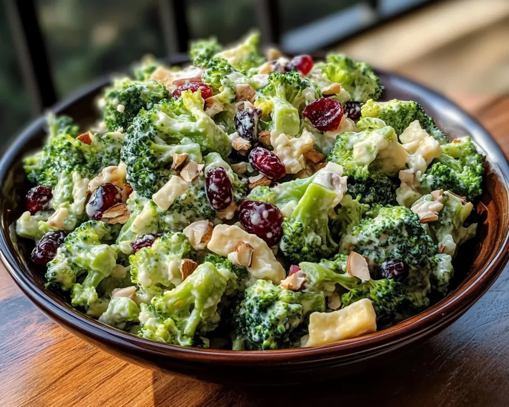 Broccoli Salad: Sunflower Seed Cranberry and Cheddar Broccoli Salad in 15 Minutes