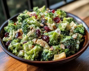 Broccoli Salad: Sunflower Seed Cranberry and Cheddar Broccoli Salad in 15 Minutes