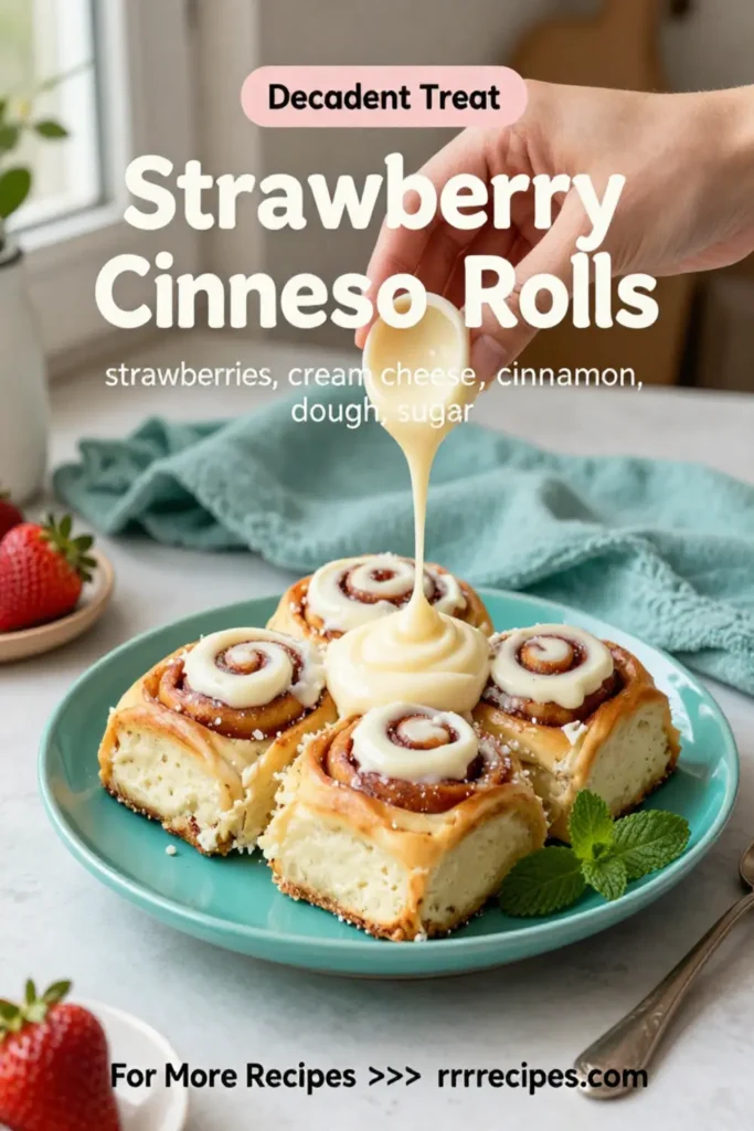 Strawberry Cheesecake Cinnamon Rolls