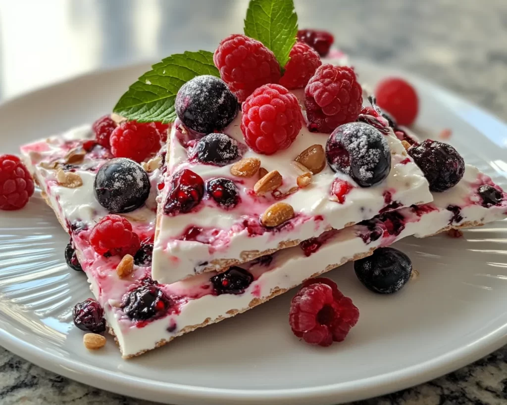 Healthy Snacks: Greek Yogurt Bark With Mixed Berries and Honey in 10 Minutes
