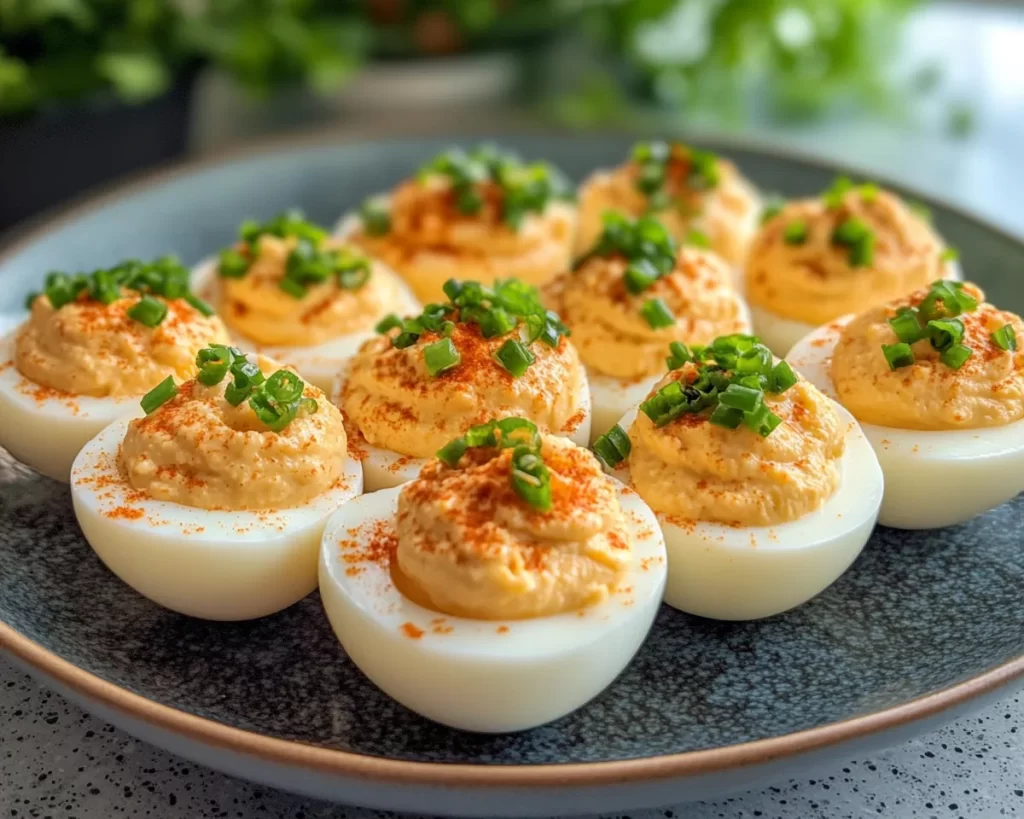 Deviled Eggs: Sriracha Pickled Jalapeño Spicy Deviled Eggs in 20 Minutes
