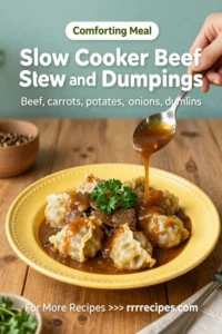 Slow Cooker Beef Stew and Dumplings