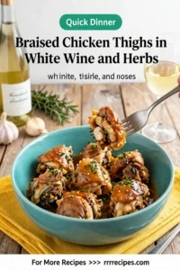 Chicken Thigh Recipes: Braised Chicken Thighs in White Wine and Herbs in 30 Minutes