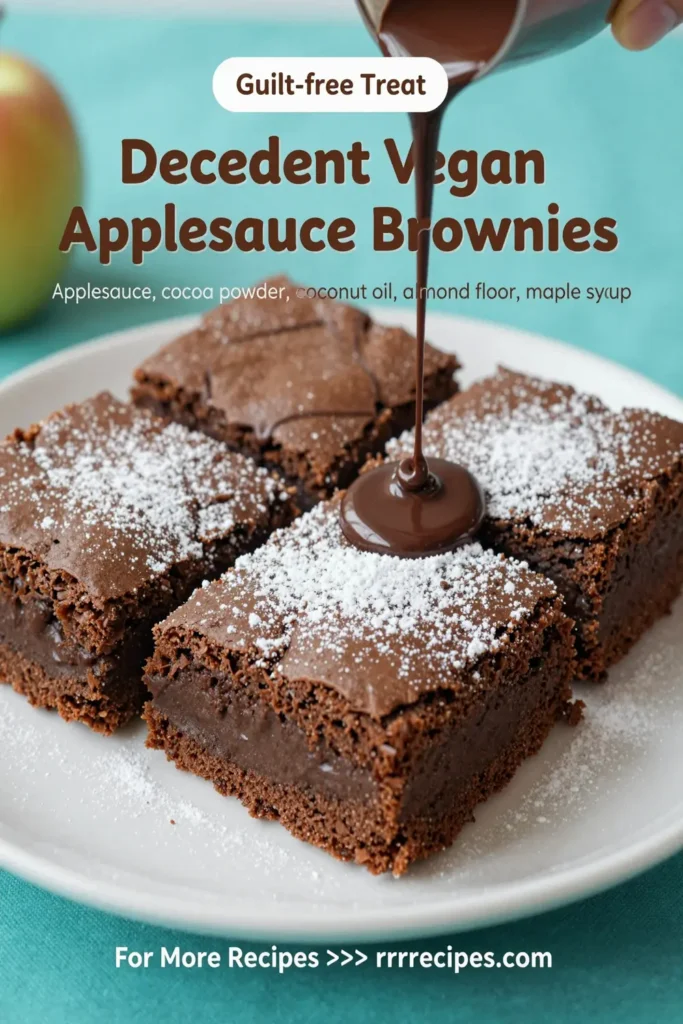 Decadent Vegan Applesauce Brownies