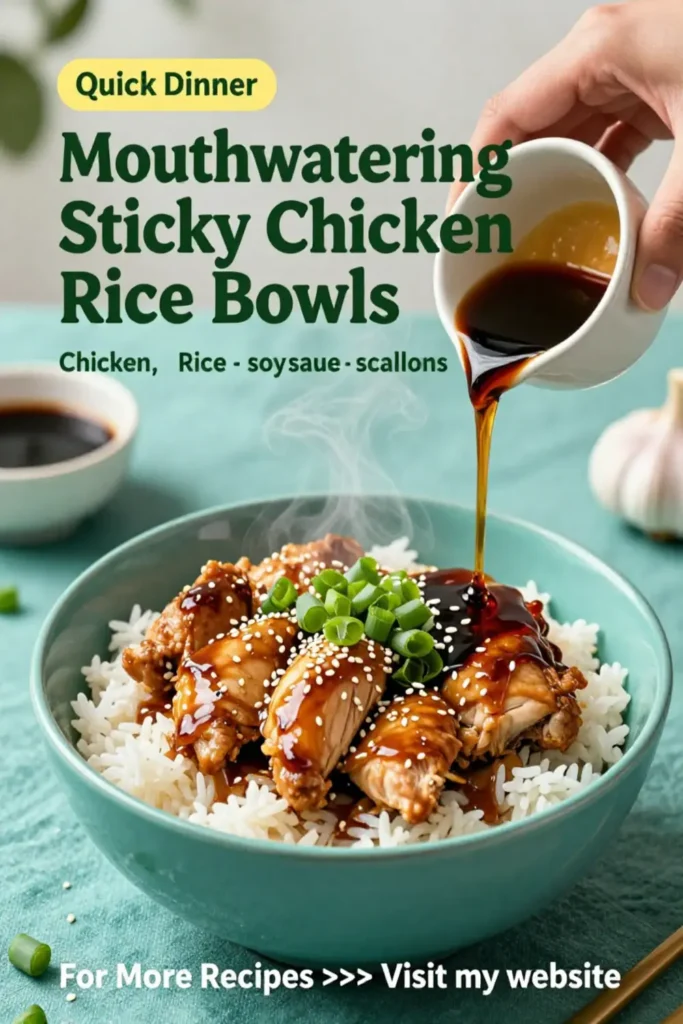 Mouthwatering Sticky Chicken Rice Bowls Packed with Flavor and Easy to Make at Home