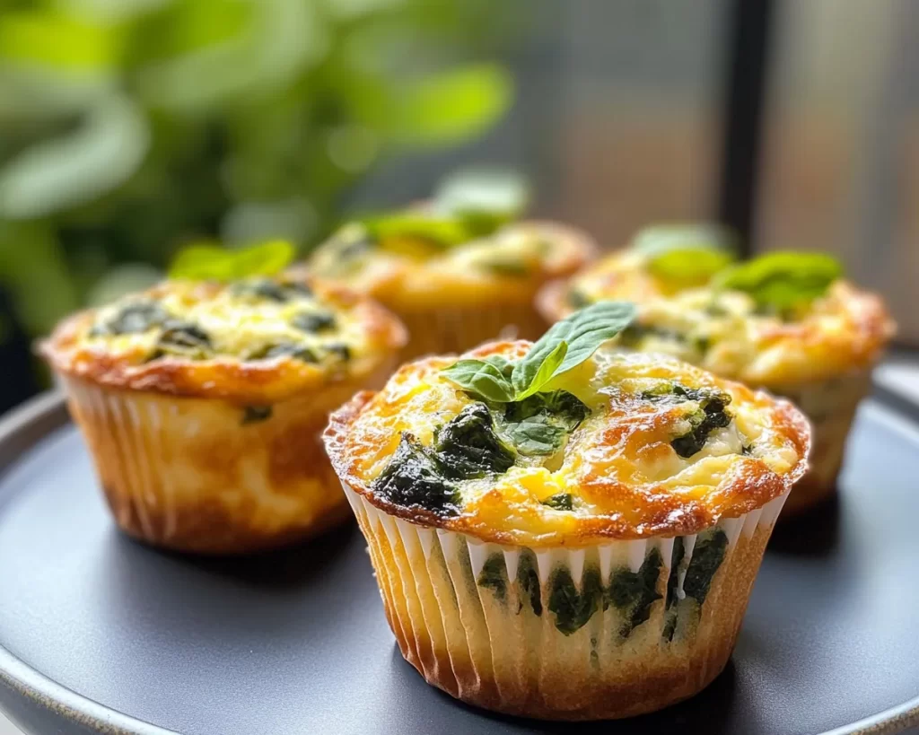 Breakfast Ideas: Spinach Feta Egg White Breakfast Muffins in 20 Minutes