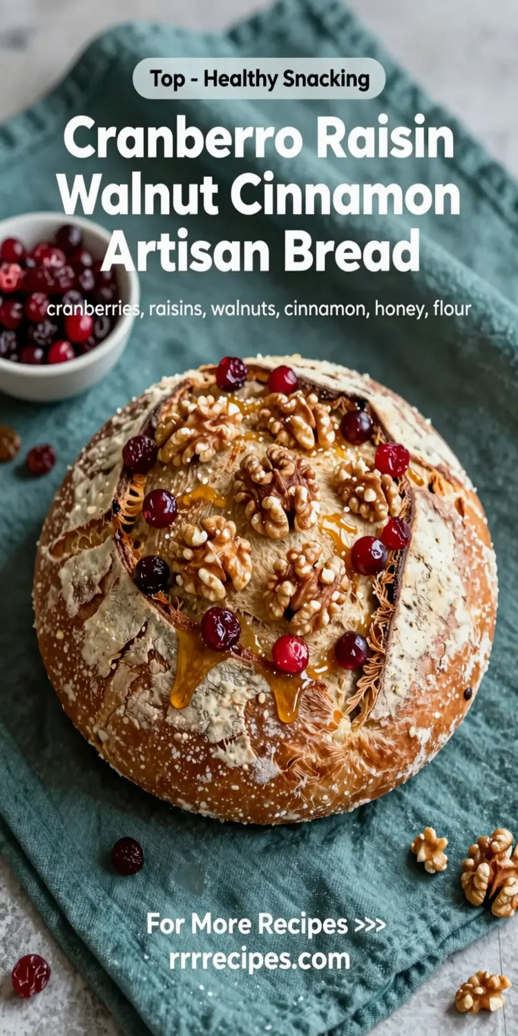 Cranberry Raisin Walnut Cinnamon Artisan Bread