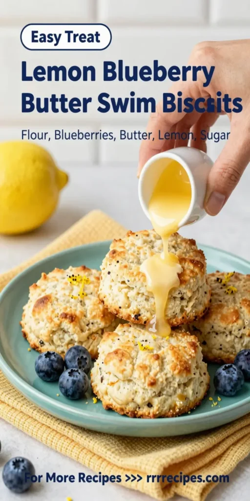 Lemon Blueberry Butter Swim Biscuits