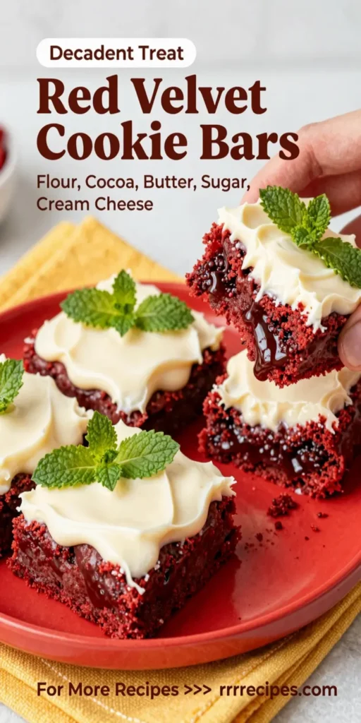 Red Velvet Cookie Bars