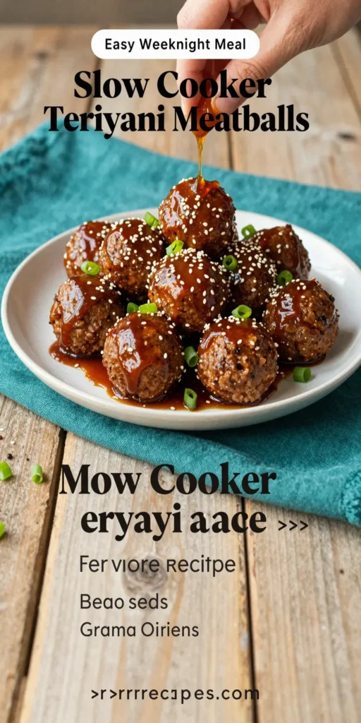 Slow Cooker Teriyaki Meatballs