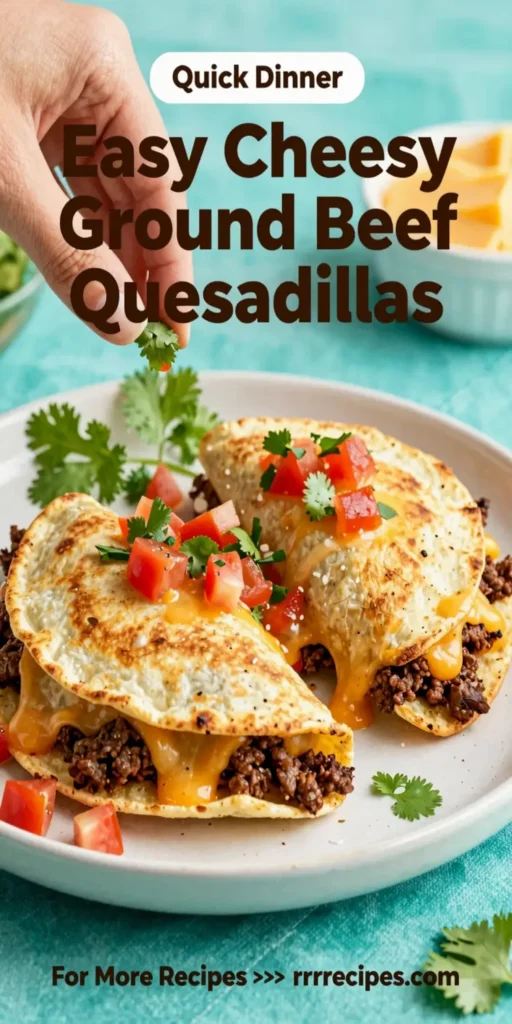 Easy Cheesy Ground Beef Quesadillas