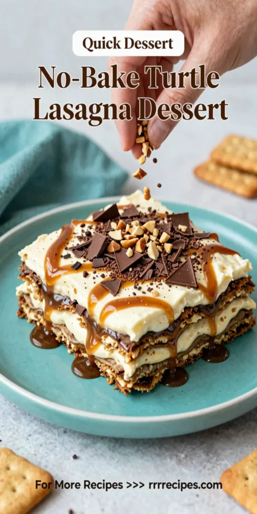 No-Bake Turtle Lasagna Dessert