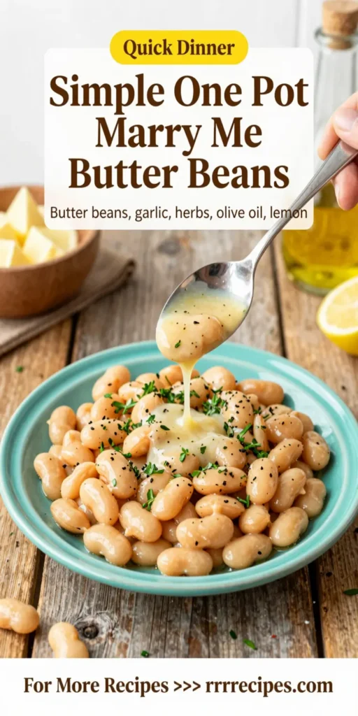 Simple One Pot Marry Me Butter Beans