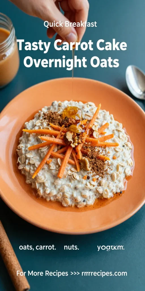 Tasty Carrot Cake Overnight Oats