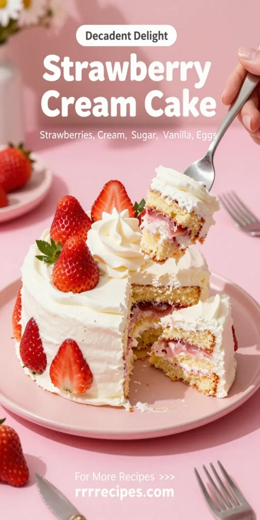 Strawberry Cream Cake