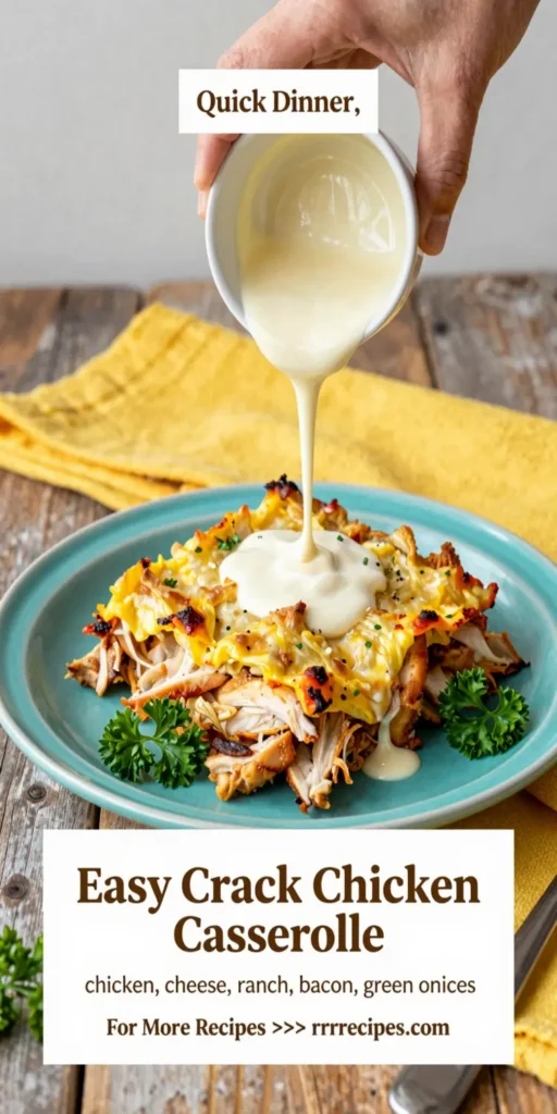Easy Crack Chicken Casserole