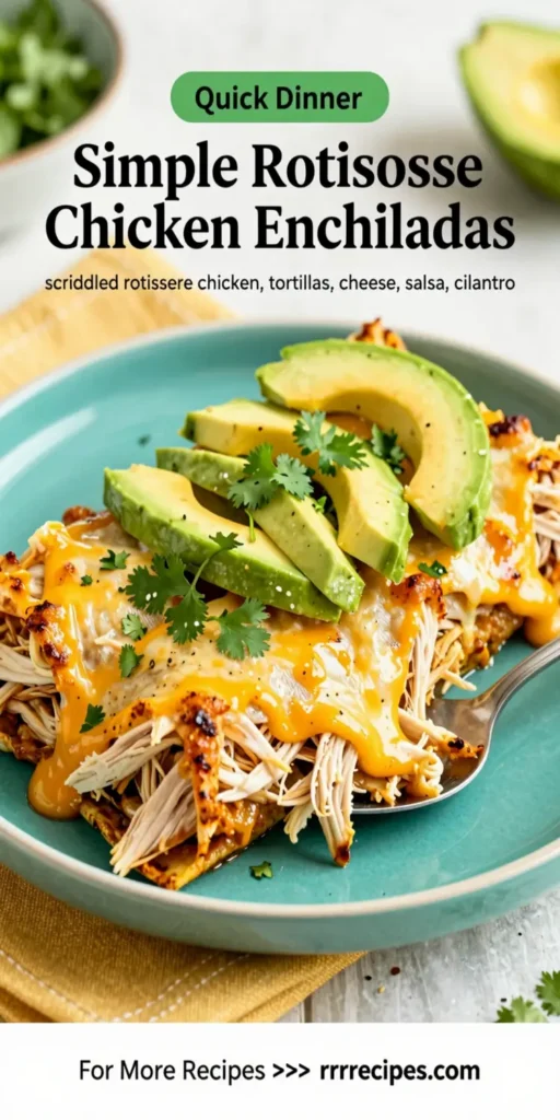 Simple Rotisserie Chicken Enchiladas