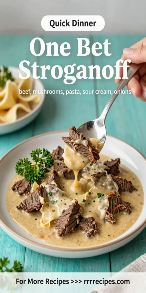 One Pot Beef Stroganoff