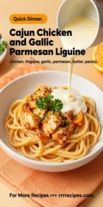 Cajun Chicken and Garlic Parmesan Linguine