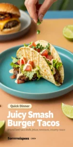 Juicy Smash Burger Tacos