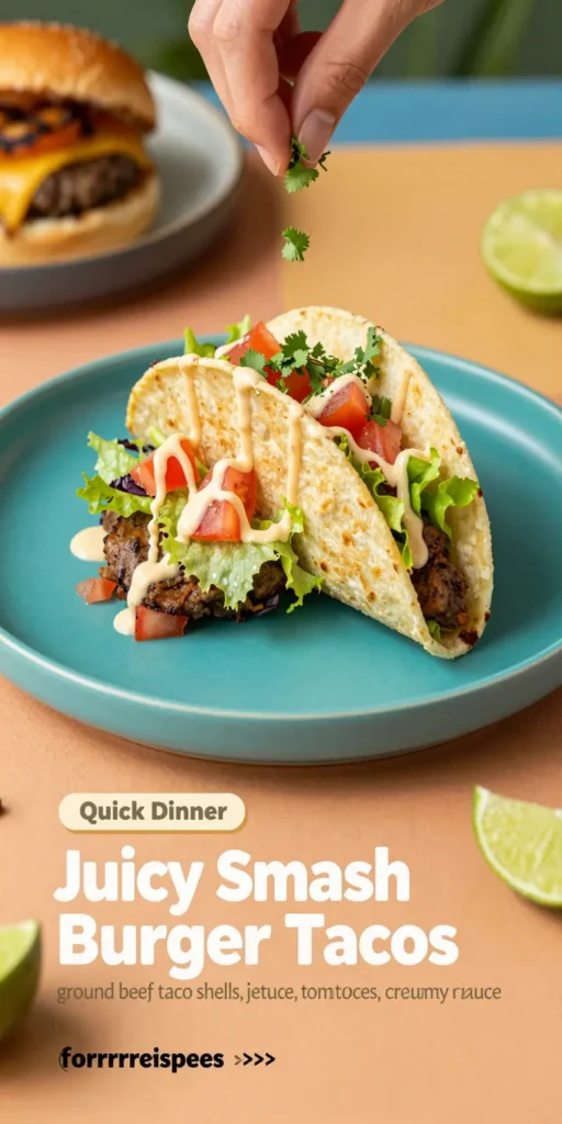 Juicy Smash Burger Tacos