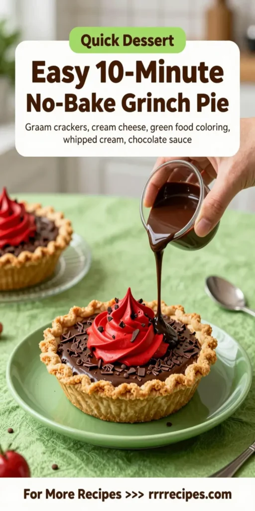 Easy 10-Minute No-Bake Grinch Pie