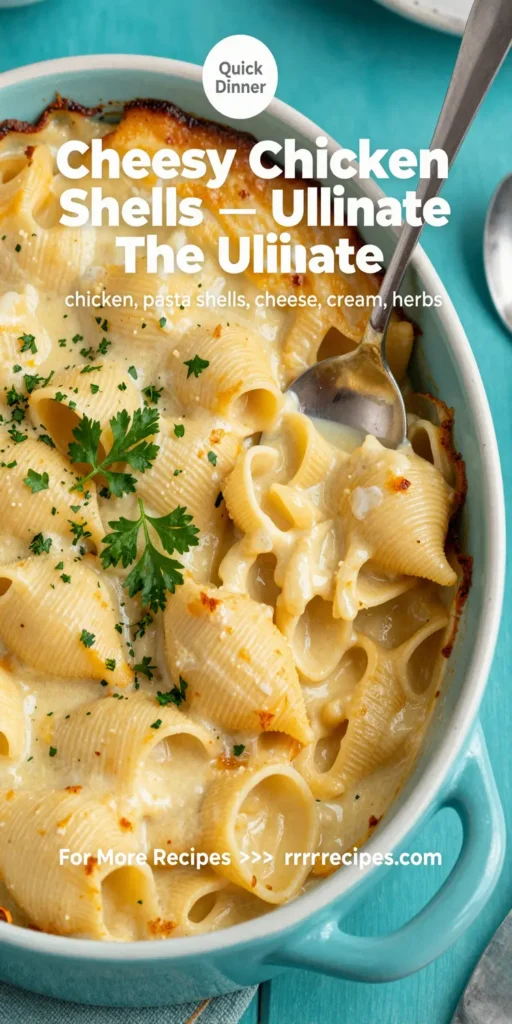 Cheesy Chicken Shells — The Ultimate Creamy, Comforting Pasta Bake